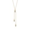 Taylor Elaine 0.17 Carats Pear and Marquise Split Lariat in Yellow Gold - Image 2