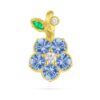 Wild Child Blue Sapphire with Diamonds Snap-Over Pendant in Yellow Gold - Image 2