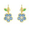 Wild Child 11.5mm Blue Sapphire Drop Earring in Yellow Gold - Image 2
