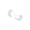 "Fireworks" 0.88 Carat Diamond Mini Hoop Earrings in White Gold - Image 4