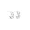 "Fireworks" 0.88 Carat Diamond Mini Hoop Earrings in White Gold - Image 2