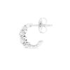 "Fireworks" 0.88 Carat Diamond Mini Hoop Earrings in White Gold - Image 3