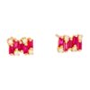 Fireworks 0.75 Carat Ruby and 0.14 Carat Diamond Studs in Rose Gold - Image 3