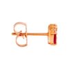 Fireworks 0.75 Carat Ruby and 0.14 Carat Diamond Studs in Rose Gold - Image 4