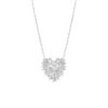 0.38 Carat Small Heart Diamond Pendant in White Gold - Image 3