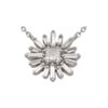 "Fireworks" 0.44 Carats Diamond Flower Pendant in White Gold - Image 4