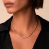 1.75 Carats Linear Half Diamond Tennis Necklace in White Gold - Image 5