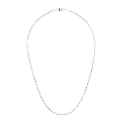 Suzanne Kalan 1.75 Carats Linear Half Diamond Tennis Necklace in White Gold