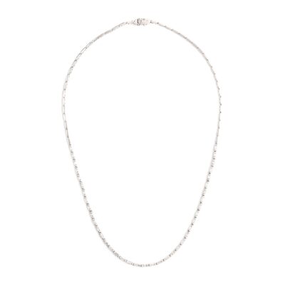 Suzanne Kalan 1.75 Carats Linear Half Diamond Tennis Necklace in White Gold