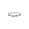 Fireworks 0.80 Carat Dark Blue Sapphire Thin Eternity Band in White Gold - Image 2