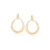 Oro Classic Large Door Knocker Drop Earrings in Yellow Gold - Image 2
