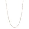 M Code Akoya Cultured A+ Pearl Chain Link Necklace in Yellow Gold - 24 Inches - 6.5mm - Image 2