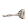 Three-Stone Collection - Emerald-cut Diamond with Trapezoid Side Stones in Platinum - Image 3