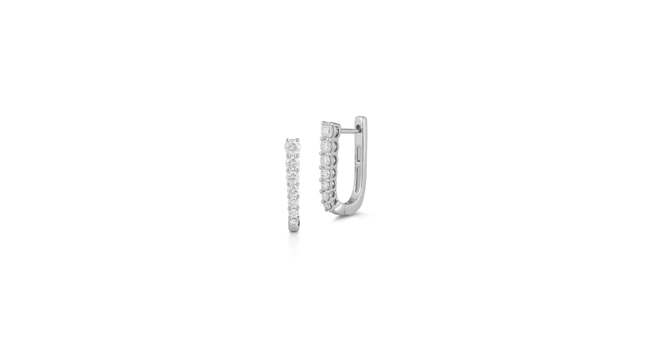 Ava Bea 0.52 Carats Graduating Diamond U Hoops in White Gold - Image 2
