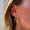 Vivian Lily 0.35 Carats Diamond Large Hoops in Yellow Gold - Image 3