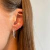 Sadie Pearl Stacked 0.67 Carats Baguette-cut Hoops in White Gold - Image 3