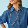 Jaipur Link Mixed Link Long Convertible Necklace - 36 Inches - Image 3
