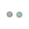 1.66 Carats Opal with 0.24 Carats Diamond Halo Studs in White Gold - Image 2