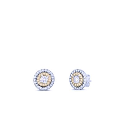Siena 0.38 Carats Diamond Dot Studs in White/Yellow Gold