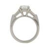 Three-Stone Collection - Oval-cut Diamond with Baguette Side Stones in Platinum - Image 4