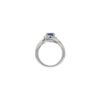1.70 Round Ceylon Sapphire with Diamond Twist PavÃ© Halo Ring in Platinum - Image 4