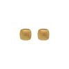 Satin Finish Brushed Square Studs in Yellow Gold - Image 2