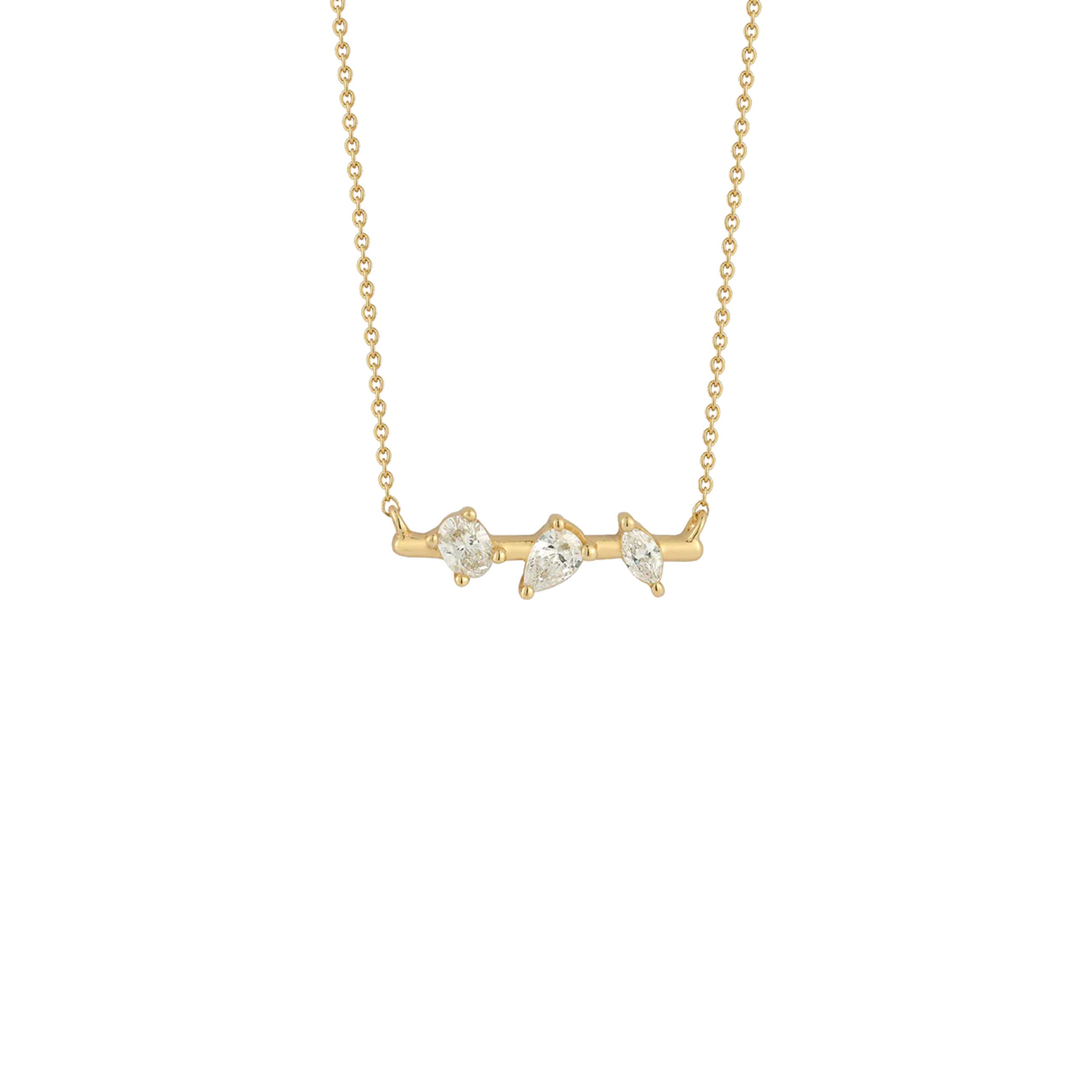 Multi-Shape Diamond Chain Necklace For Sale at 1stDibs | multi shape  diamond necklace, diamond shape chain, multi diamond necklace