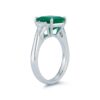 Three Stone Collection - 2.84 Carat Colombian Emerald Ring with Tapered Baguette Diamonds in Platinum - Image 3