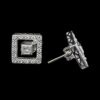 0.47 Carat Round Brilliant-cut Square Diamond Earrings in White Gold - Image 3