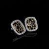 0.35 Carat Rectangle Diamond Stud Earrings in White Gold - Image 5
