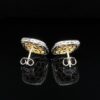 0.35 Carat Rectangle Diamond Stud Earrings in White Gold - Image 3