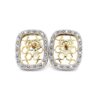 0.35 Carat Rectangle Diamond Stud Earrings in White Gold - Image 2