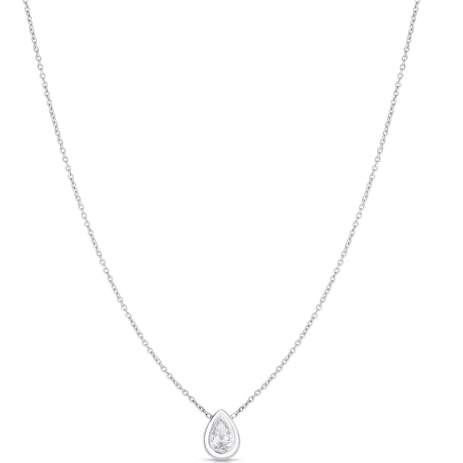 Roberto Coin 18K Diamond 'A' Initial Station Necklace - Rhodium-Plated 18K  White Gold Station, Necklaces - ROE29715 | The RealReal