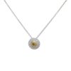 0.13 Carat Fancy Yellow Diamond Halo Pendant - Image 2