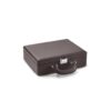 Valigetta Chocolate/Chestnut Leather Travel Watch Case with Handle - Image 3