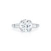 Three-Stone Collection - Round Brilliant & Tapered Baguette Diamond Engagement Ring - Image 2