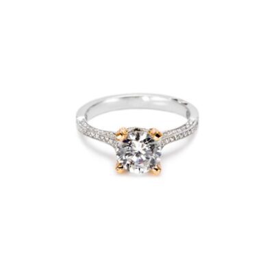 "Simply Tacori" Round Brilliant-Cut Diamond Engagement Ring