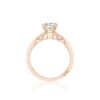 Pretty in Pink Round Brilliant-Cut Diamond Engagement Ring in Rose Gold - Image 3
