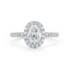 Halo Collection - Oval Diamond Engagement Ring in Platinum - Image 2