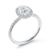 Halo Collection - Oval Diamond Engagement Ring in Platinum - Image 3