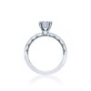 Sculpted Crescent Round Brilliant-Cut Diamond Engagement Ring - Image 3