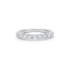 Round Diamond Shared-Prong Wedding Band Set 1/2 Way Around - Image 3