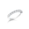 Round Diamond Shared-Prong Wedding Band Set 1/2 Way Around - Image 2