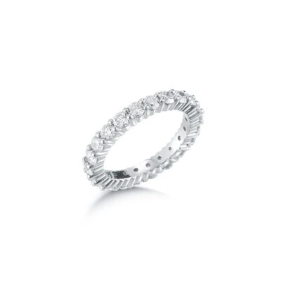 Round Diamond Shared-Prong Eternity Set Wedding Band