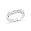 U-Prong Round Brilliant-cut Diamond Wedding Band in White Gold - Image 2