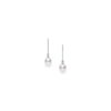 Mikimoto Akoya Cultured A+ Pearl and Diamond Drop Earrings in White Gold - 7.00mm