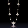Sequence Pearl Station Necklace in Yellow Gold - 36 Inches - Image 3
