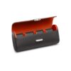 Pochette Grey and Orange Leather Travel Watch Case - Image 4