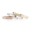 Chicago Classic Plain Geometric Stackable Ring in White Gold - Image 3