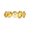 Ombre 4.86 Carats Oval cut Orange Sapphire Bezel set Ring in Yellow Gold - Image 2
